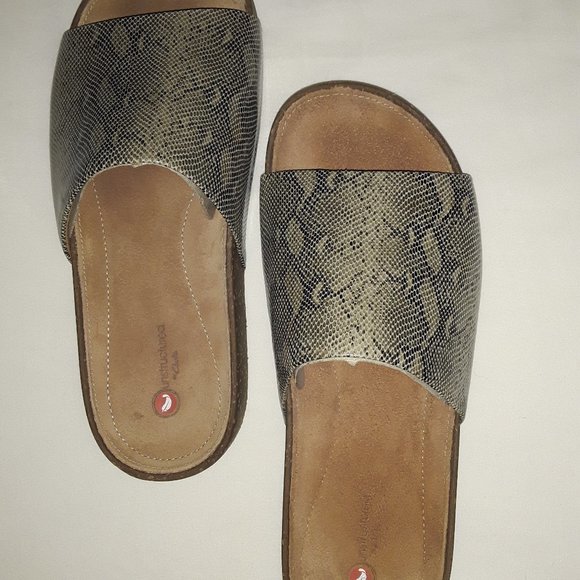 NWB Clarks Unstructured Slides Rosilla Hollis Sage Snake Size 5.5 M - Picture 4 of 6